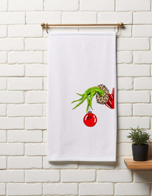 Grinch Hand Towel Clear Screen Print