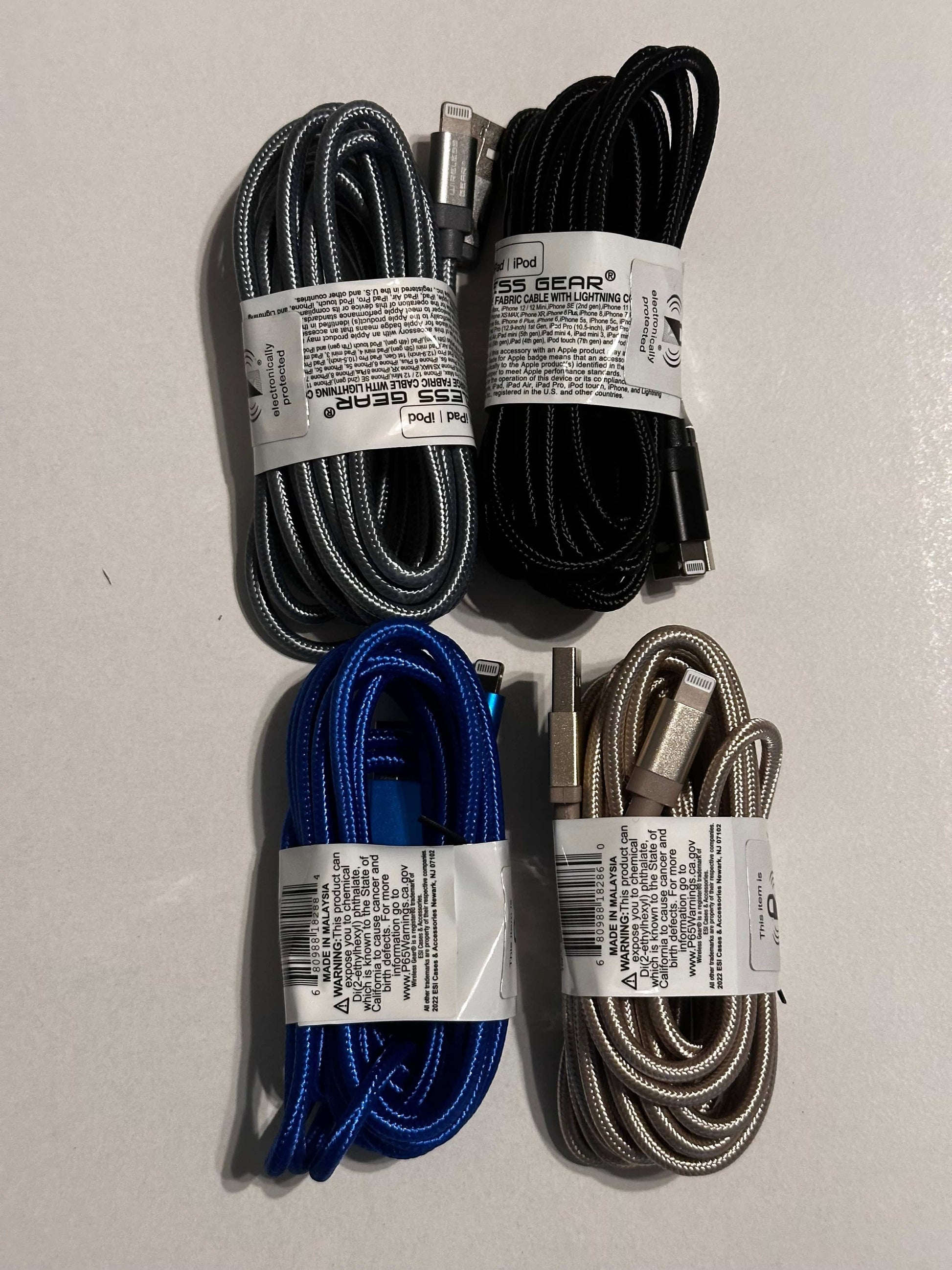 10ft.  IPhone Fabric Charging Cable Blanks  