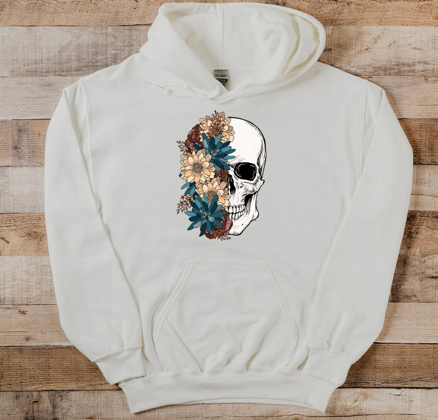 Floral Skull   Clear Screen Print Hot  