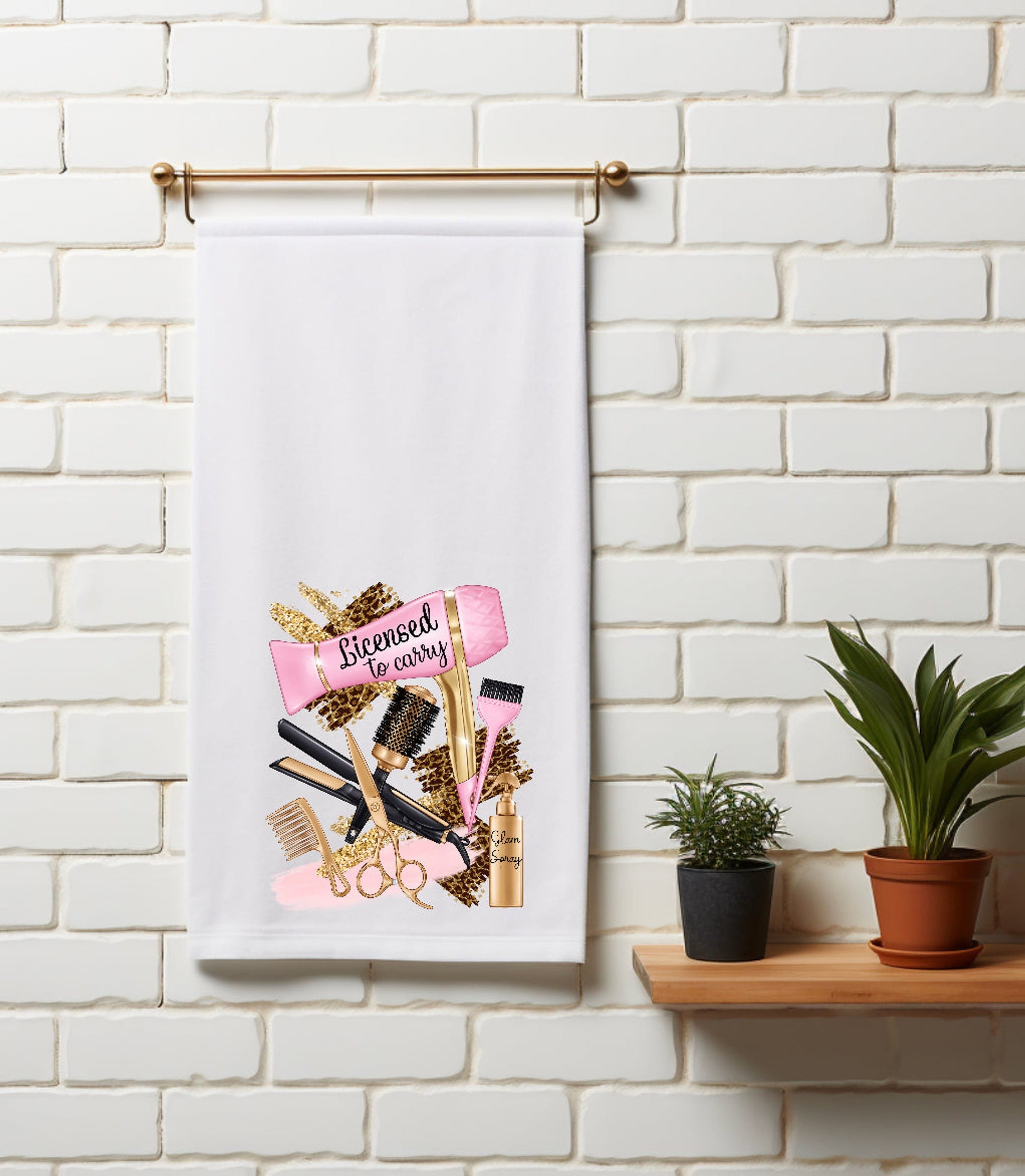 Licensed to Carry Towel Clear Screen Print Hot  