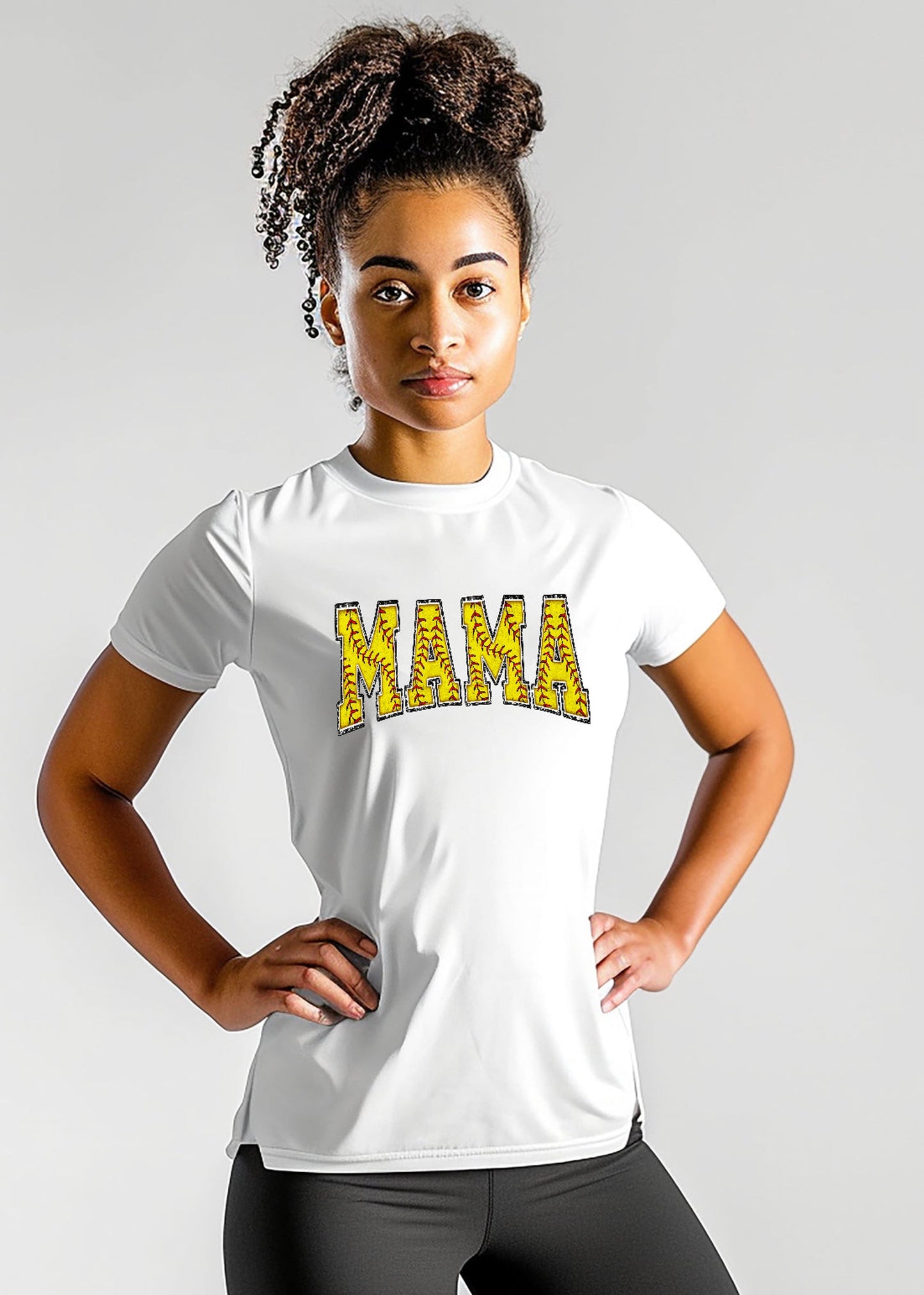 Softball Mama Adult Clear Screen Print Hot  