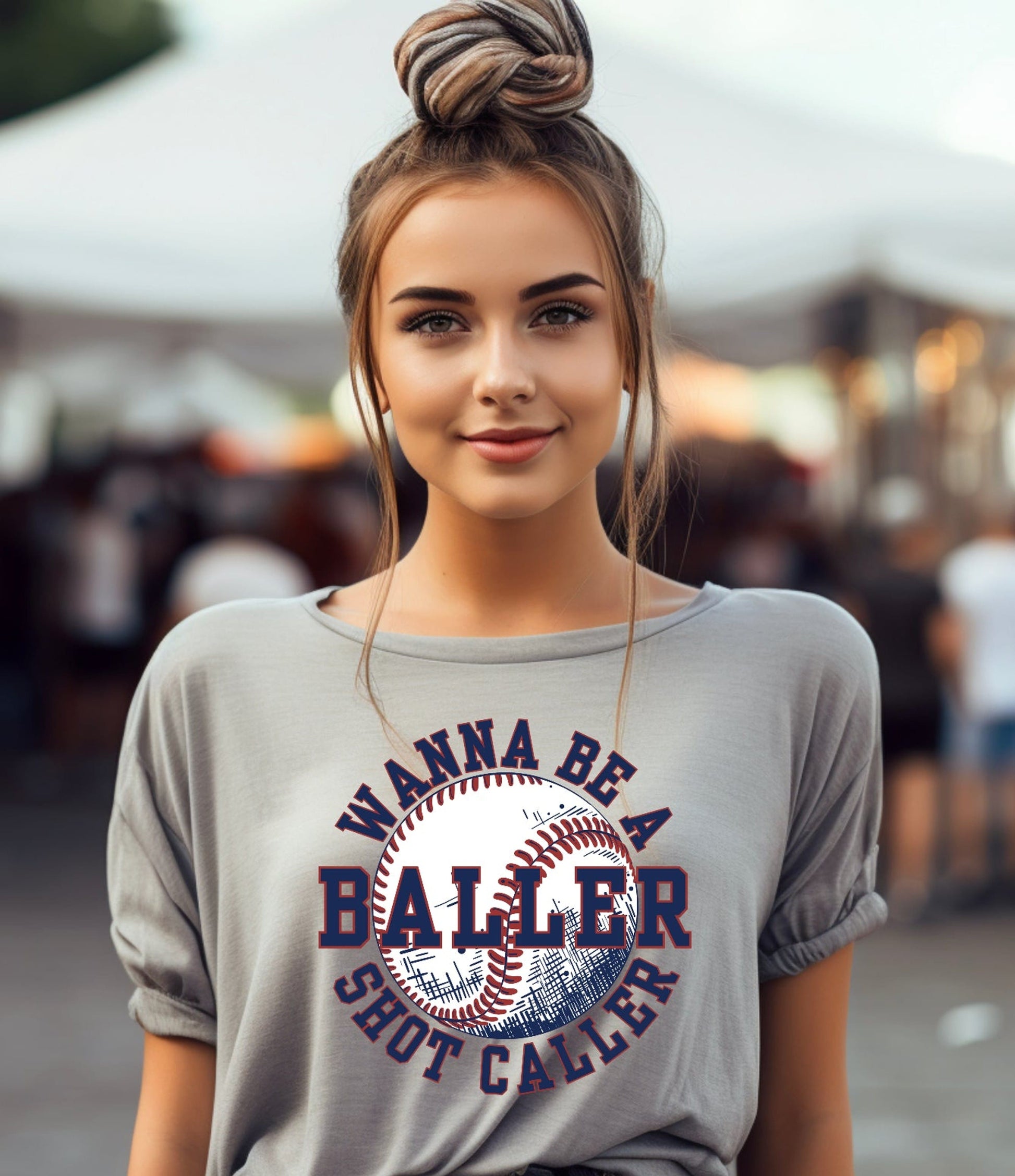 Wanna be a Baller Baseball  Adult Clear Screen Print Hot  