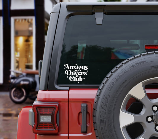 Anxious Drivers Club 5 Inch UVDTF Car Decal Wrap  