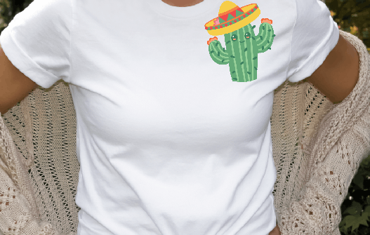 Cactus Pocket Screen Print Hot  