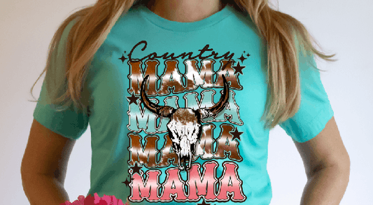 Country Mama   Clear Screen Print Hot  