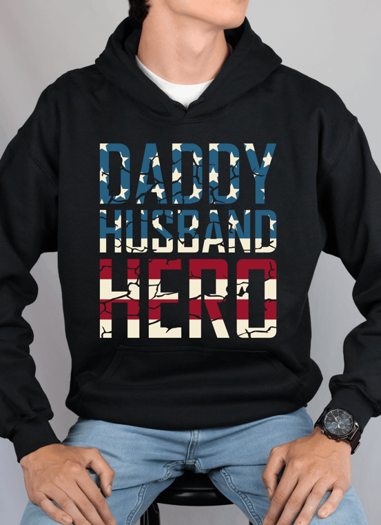 Daddy Husband Hero Clear Screen Print Hot  