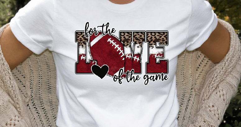 Football For the Love of the Game   Screen Print Hot  
