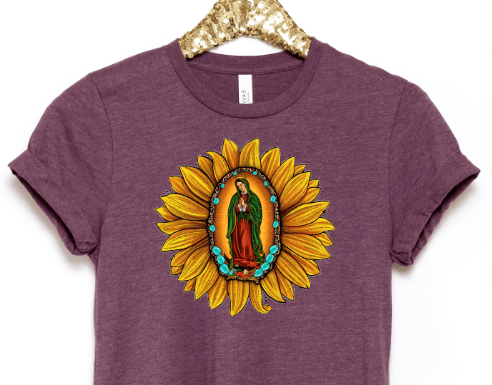 Our Lady of Guadalupe    Clear Screen Print Hot  