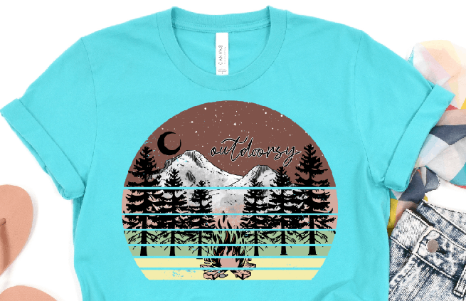 Outdoorsy Clear Screen Print Hot  